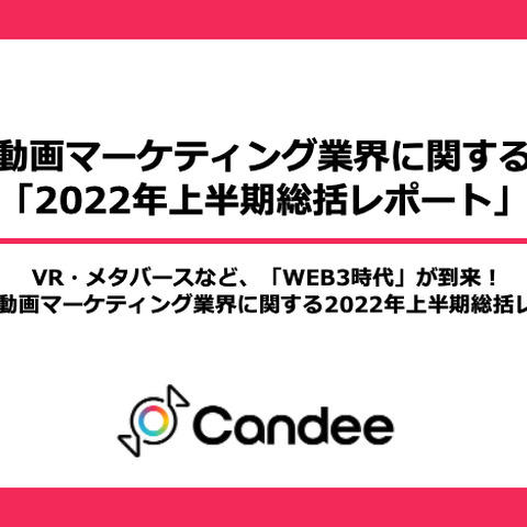 これからはVR／メタバースの時代がくる―Candeeが動画マーケティング業界2022年上半期の総括レポートを発表 画像