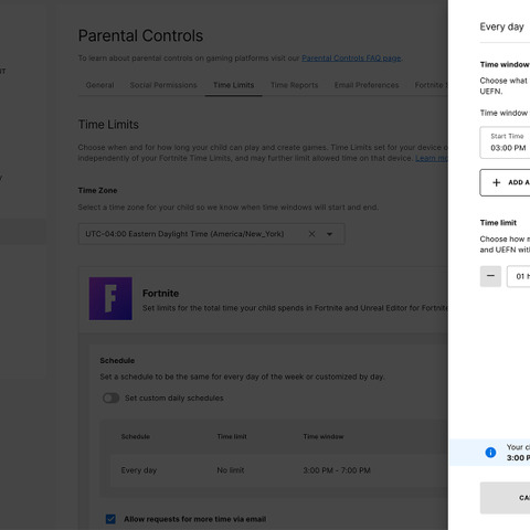 『フォートナイト』と「UEFN」に子どもの遊びすぎを防ぐペアレンタルコントロールが導入 画像