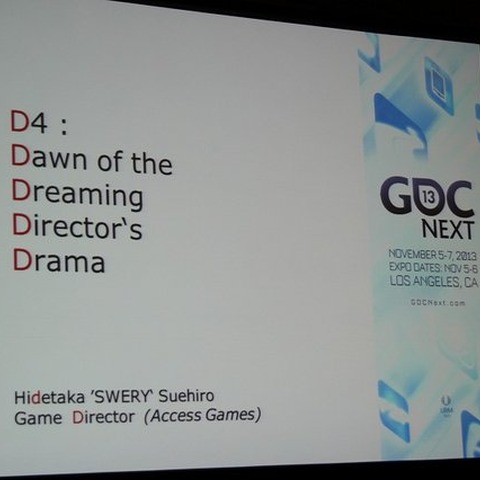 【GDC Next 2013】アクセスゲームズが開発するXbox One向け『D4』をSWERY氏が語る・・・新型キネクトとの格闘 画像