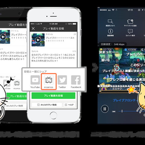 スマホゲーム実況録画SDKが「ニコ動」と連携、まずは『ブレイブ フロンティア』で実況可能に 画像