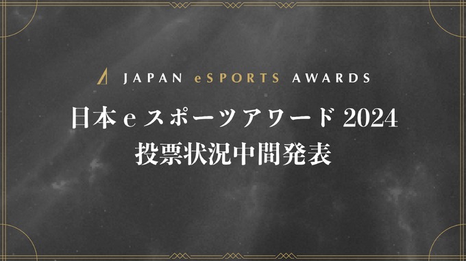 「日本eスポーツアワード2024」ファン投票中間結果発表、約34,000票が集まる