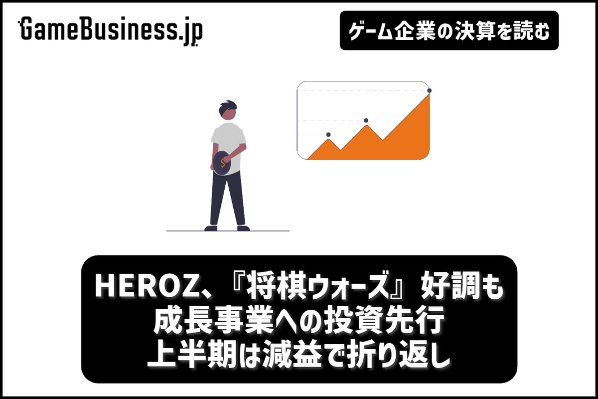 HEROZ、『将棋ウォーズ』好調も成長事業への投資先行で上半期は減益で折り返し【ゲーム企業の決算を読む】 画像