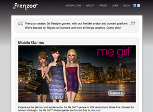 女性向け3Dアバター・ファッションコミュニティ「Frenzoo」、100万ドル資金調達・・・ゲーム開発も 画像